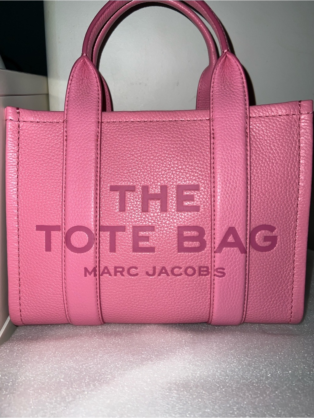 Marc Jacobs Pink The Tote Bag - Women's Leather Tote this is the medium size